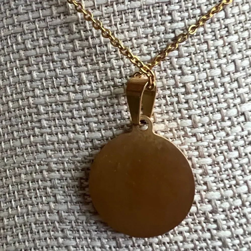 Gold Tone Stainless Steel Tree of Life Red Pendant 20 inch necklace - Picture 4 of 6